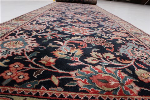 Kashmar Blue Runner Hand Knotted 28 X 120 Area Rug 250-22467 Image 15