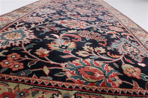 Kashmar Blue Runner Hand Knotted 28 X 120 Area Rug 250-22467 Image 16