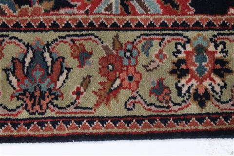 Kashmar Blue Runner Hand Knotted 28 X 120 Area Rug 250-22467 Image 2