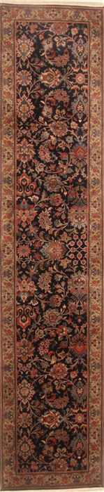 Kashmar Blue Runner Hand Knotted 28 X 120 Area Rug 250-22467 Image 0