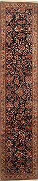 Kashmar Blue Runner Hand Knotted 2'8" X 12'0"  Area Rug 250-22467