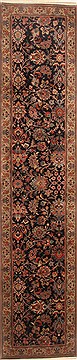 Kashmar Blue Runner Hand Knotted 2'8" X 12'0"  Area Rug 250-22467