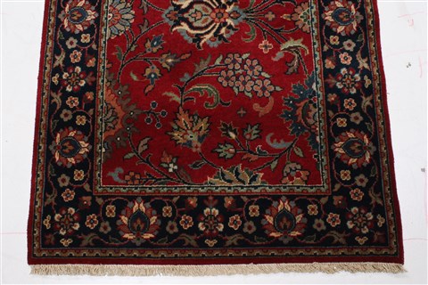 Kashmar Red Runner Hand Knotted 26 X 124 Area Rug 250-22469 Image 5