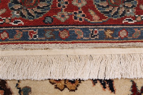 Tabriz Beige Runner Hand Knotted 27 X 122 Area Rug 250-22478 Image 16