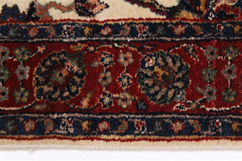 Tabriz Beige Runner Hand Knotted 27 X 122 Area Rug 250-22478 Image 3