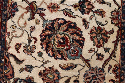 Tabriz Beige Runner Hand Knotted 27 X 122 Area Rug 250-22478 Image 4