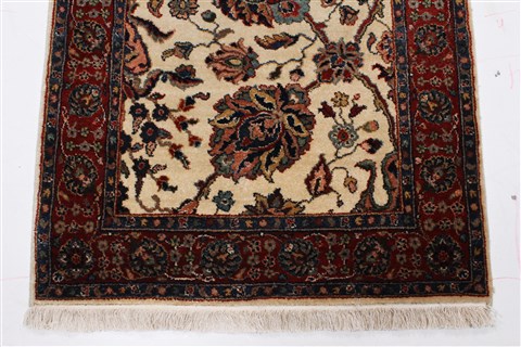 Tabriz Beige Runner Hand Knotted 27 X 122 Area Rug 250-22478 Image 5