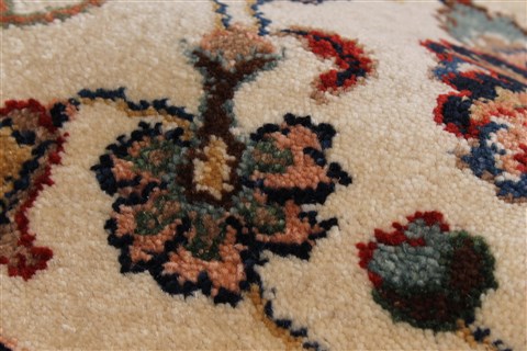 Tabriz Beige Runner Hand Knotted 27 X 122 Area Rug 250-22478 Image 7