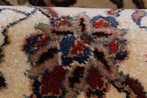 Tabriz Beige Runner Hand Knotted 27 X 122 Area Rug 250-22478 Image 9