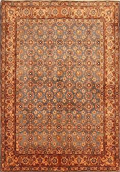 Persian Varamin Yellow Rectangle 5x7 ft Wool Carpet 22483