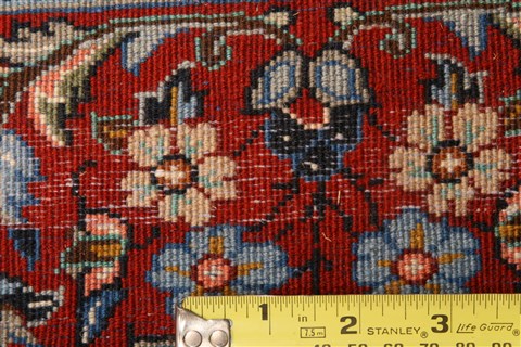 Kashan Red Hand Knotted 411 X 78  Area Rug 100-22485 Image 6