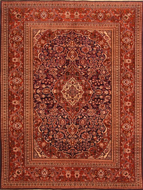 Kashan Red Hand Knotted 410 X 65 Area Rug 100-22496 Image 0