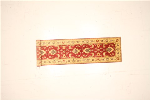 Pishavar Red Runner Hand Knotted 27 X 1111 Area Rug 250-22497 Image 1