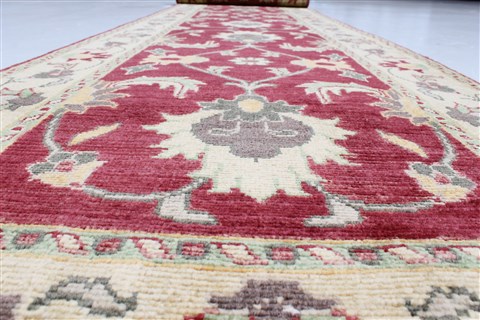 Pishavar Red Runner Hand Knotted 27 X 1111 Area Rug 250-22497 Image 2