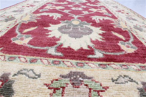 Pishavar Red Runner Hand Knotted 27 X 1111 Area Rug 250-22497 Image 3