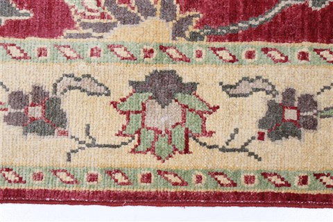 Pishavar Red Runner Hand Knotted 27 X 1111 Area Rug 250-22497 Image 4