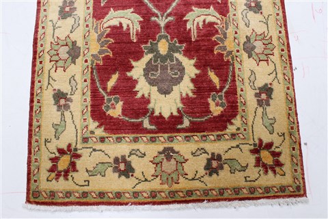 Pishavar Red Runner Hand Knotted 27 X 1111 Area Rug 250-22497 Image 6