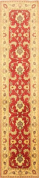 Pakistani Pishavar Red Runner 10 to 12 ft Wool Carpet 22497