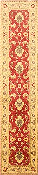 Pakistani Pishavar Red Runner 10 to 12 ft Wool Carpet 22497