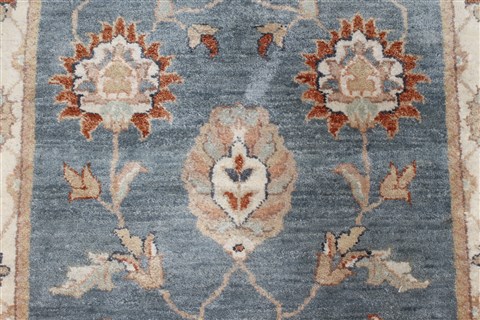Chobi Blue Runner Hand Knotted 27 X 131 Area Rug 250-22498 Image 4