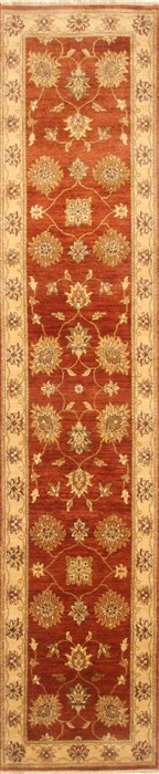 Ziegler Brown Runner Hand Knotted 27 X 121 Area Rug 250-22504 Image 0