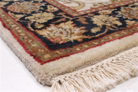 Kashan Beige Runner Hand Knotted 27 X 119  Area Rug 250-22506 Image 8