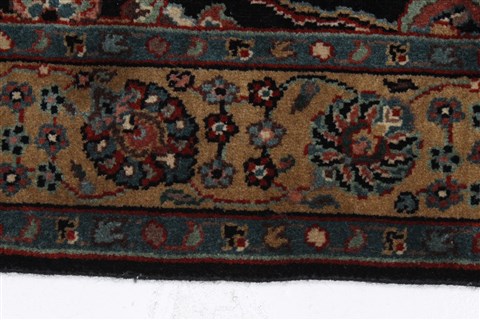 Tabriz Blue Runner Hand Knotted 25 X 116 Area Rug 250-22507 Image 3