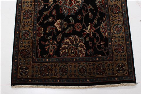 Tabriz Blue Runner Hand Knotted 25 X 116 Area Rug 250-22507 Image 5