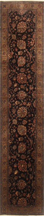 Tabriz Blue Runner Hand Knotted 25 X 116 Area Rug 250-22507 Image 0
