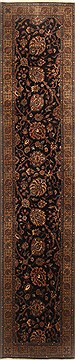 Tabriz Blue Runner Hand Knotted 2'5" X 11'6"  Area Rug 250-22507