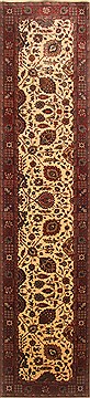 Tabriz Beige Runner Hand Knotted 2'8" X 11'10"  Area Rug 250-22514