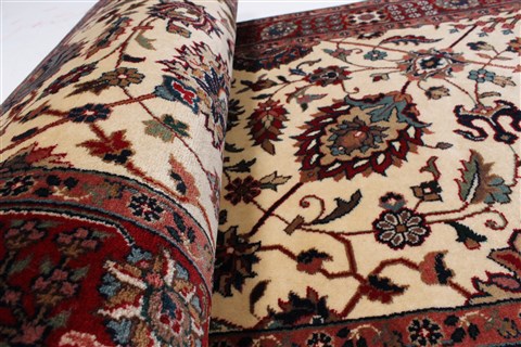 Tabriz Beige Runner Hand Knotted 28 X 1110 Area Rug 250-22515 Image 12