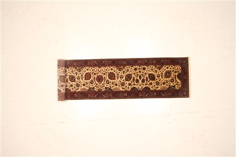 Tabriz Beige Runner Hand Knotted 28 X 1110 Area Rug 250-22515 Image 1
