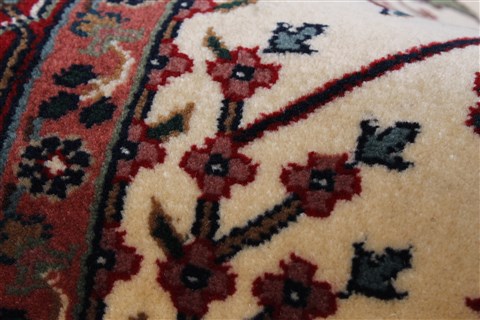 Tabriz Beige Runner Hand Knotted 28 X 1110 Area Rug 250-22515 Image 7