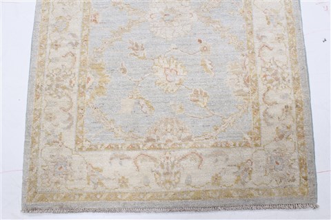 Chobi Blue Runner Hand Knotted 27 X 116 Area Rug 250-22533 Image 5