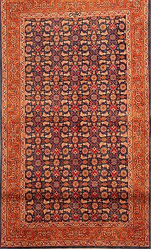 Tabriz Red Hand Knotted 4'8" X 8'1"  Area Rug 100-22540