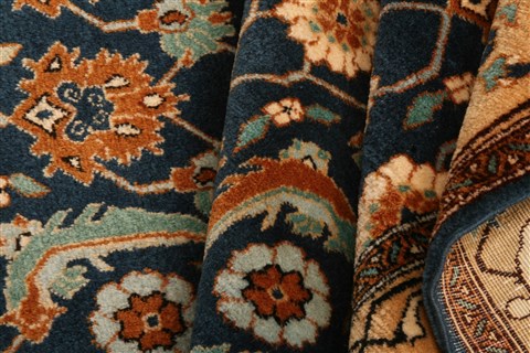 Kashan Blue Hand Knotted 44 X 63 Area Rug 100-22543 Image 5