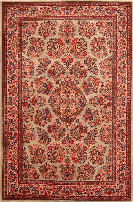 Sarouk Red Hand Knotted 45 X 610 Area Rug 100-22553 Image 0