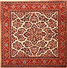 Sarouk Red Hand Knotted 65 X 67  Area Rug 100-22555 Thumb 0
