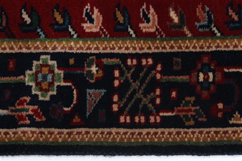 Karajeh Red Runner Hand Knotted 26 X 119 Area Rug 250-22557 Image 3