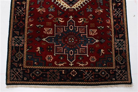 Karajeh Red Runner Hand Knotted 26 X 119 Area Rug 250-22557 Image 6