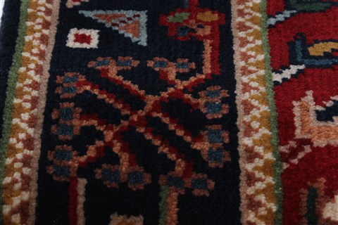 Karajeh Red Runner Hand Knotted 26 X 119 Area Rug 250-22557 Image 9