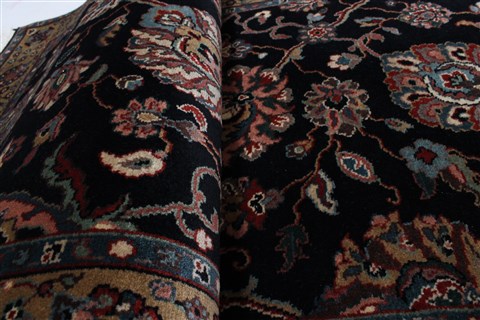 Tabriz Black Runner Hand Knotted 27 X 119 Area Rug 250-22562 Image 11