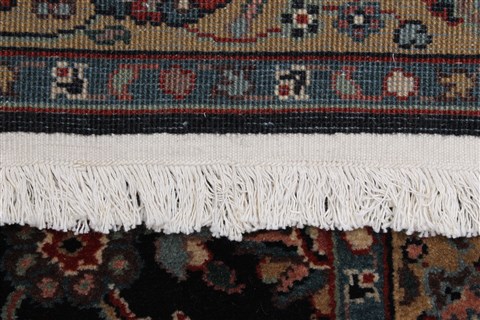 Tabriz Black Runner Hand Knotted 27 X 119 Area Rug 250-22562 Image 2