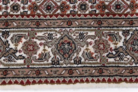Tabriz Beige Runner Hand Knotted 29 X 123 Area Rug 250-22566 Image 8