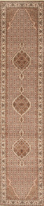 Tabriz Beige Runner Hand Knotted 29 X 123 Area Rug 250-22566 Image 0