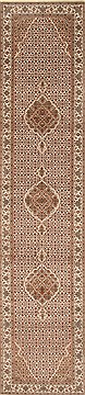 Indian Tabriz Beige Runner 10 to 12 ft Wool Carpet 22566
