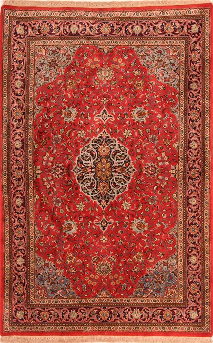 Sarouk Red Hand Knotted 45 X 69 Area Rug 100-22569 Image 0