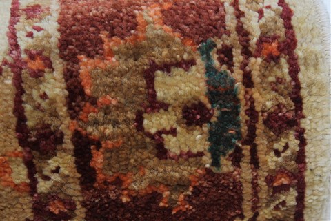Pishavar Beige Runner Hand Knotted 25 X 97 Area Rug 250-22572 Image 10