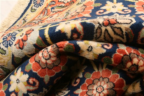 Varamin Orange Hand Knotted 49 X 66 Area Rug 100-22581 Image 2